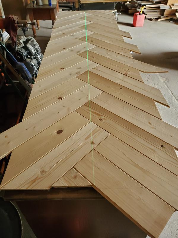Convenient center line for laying out a pattern
