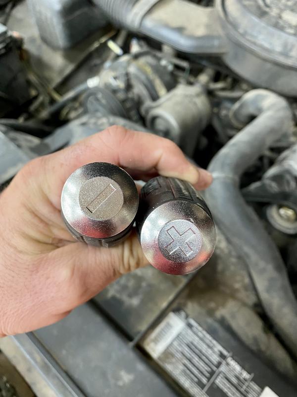 Stamped heads for easy identification