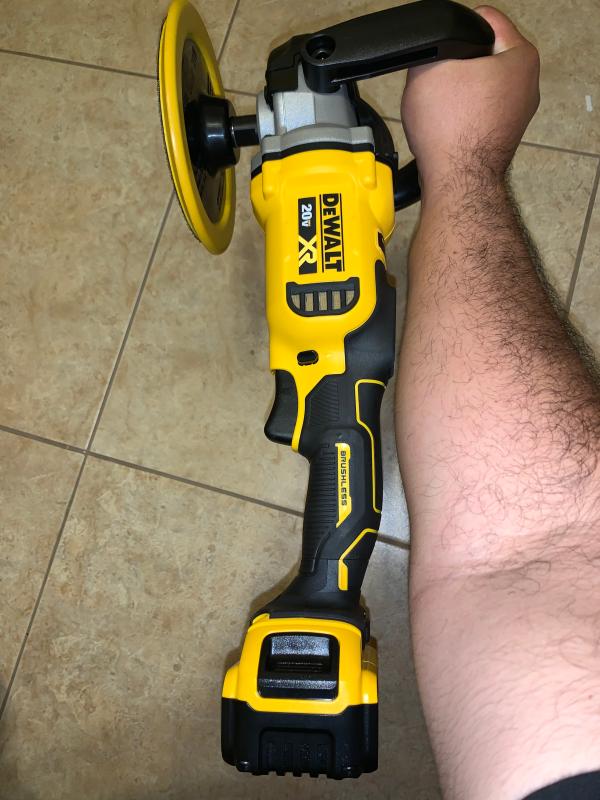 DeWalt 20V Max XR Cordless Brushless 7 in. Variable Speed Rotary Polisher with 20V 5.0Ah Lithium-Ion Battery Pack