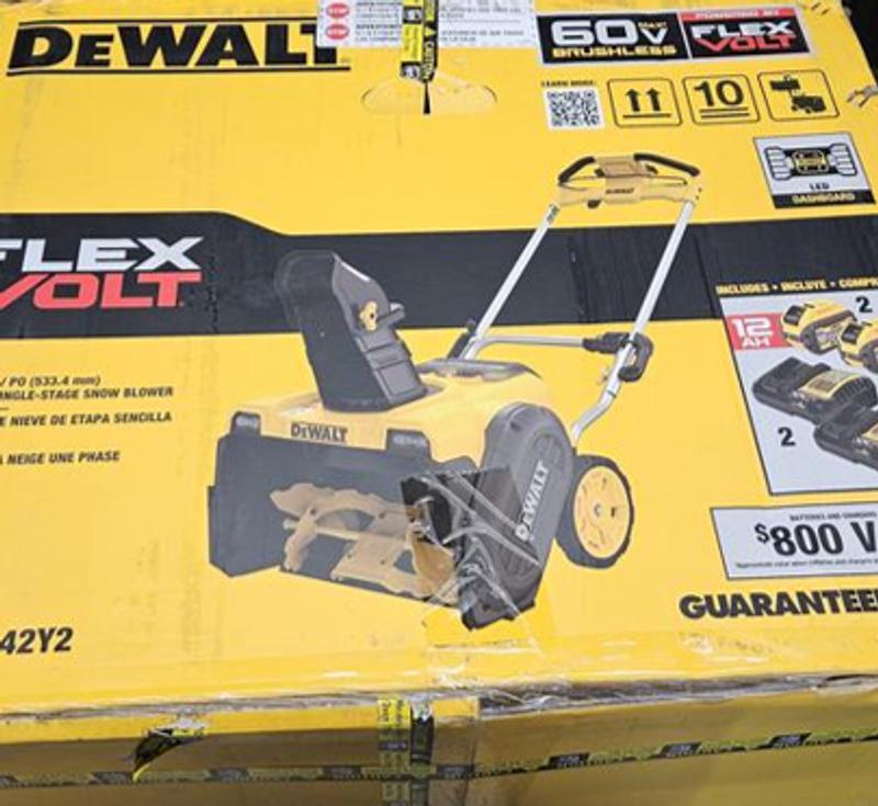 DeWALT 60V MAX Single-Stage Snow Blower Kit, 21 D&B Supply