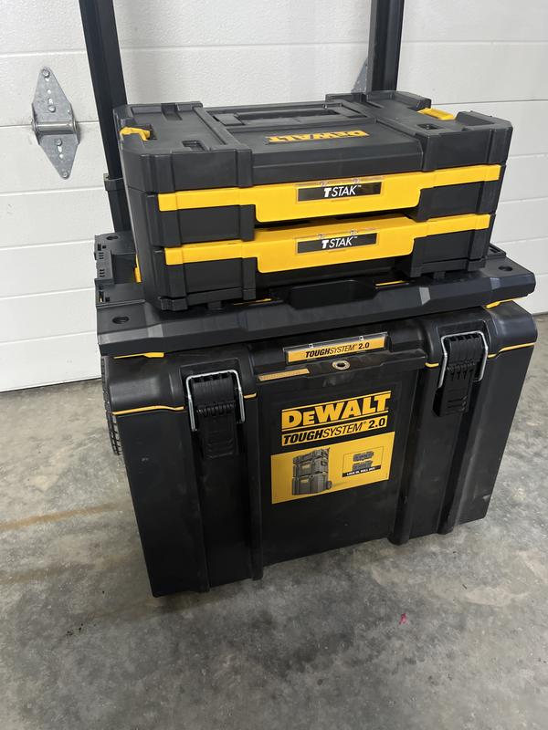 I spotted this on the tool launch page for the DWST08017 Toughsystem to  Tstak adapter - looks like it may play with the non Tstak organisers too  : r/Dewalt