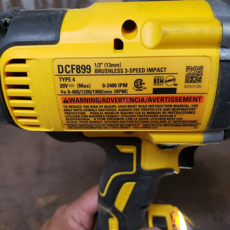 DEWALT 20 volt Max Variable Speed Brushless 1 2 in Drive Cordless Impact Wrench Bare Tool in the Impact Wrenches department at Lowes