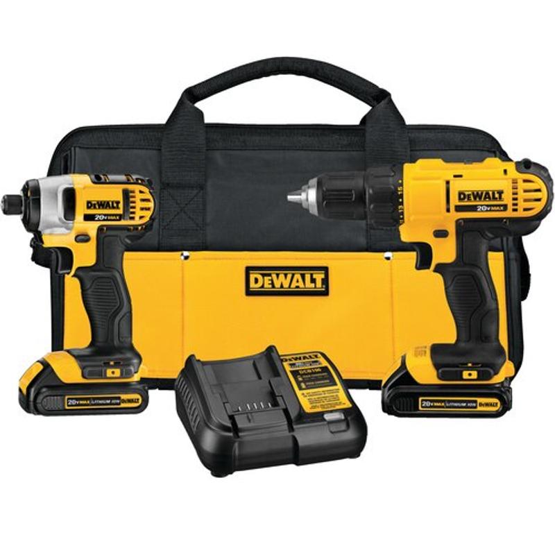 DEWALT DCK477D2 20V MAX Cordless Drill/Driver, Impact Driver