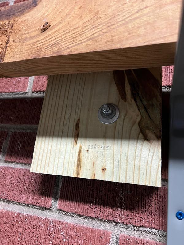 3/8 threaded rod through 12 inches of brick and block.