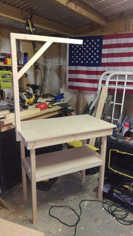 Dog grooming station.