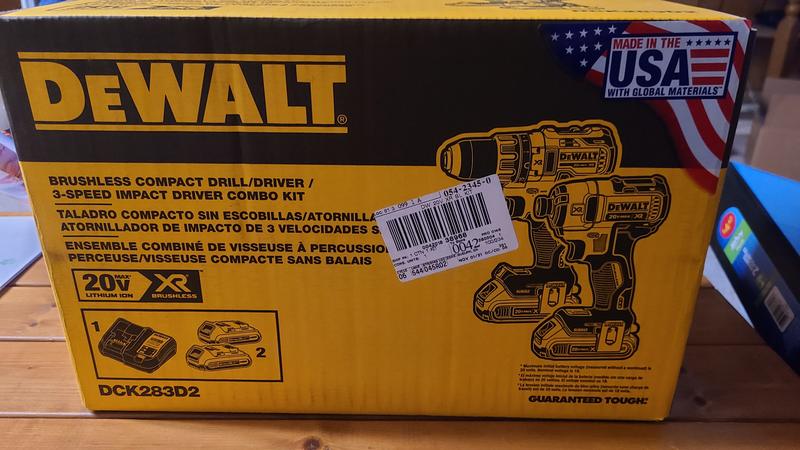 DEWALT 20V MAX XR 2-Tool Brushless Cordless Drill/Driver & Impact Driver  Combo Kit with (2) 2.0 Ah Batteries & Charger - Hemly Hardware