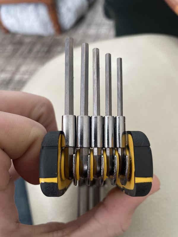 DeWalt Folding Locking Hex Key Set - SAE Allen Wrench Set For Tight Spaces (DWHT70262M) 3 thumbnail image