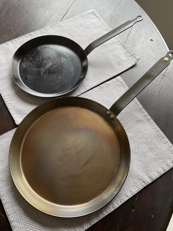Larger new skillet and the smaller one from about 7 years old.