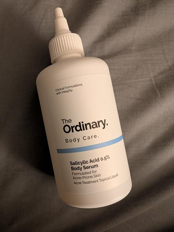Customer photo for "The Ordinary Salicylic Acid 0.5% Body Serum"
