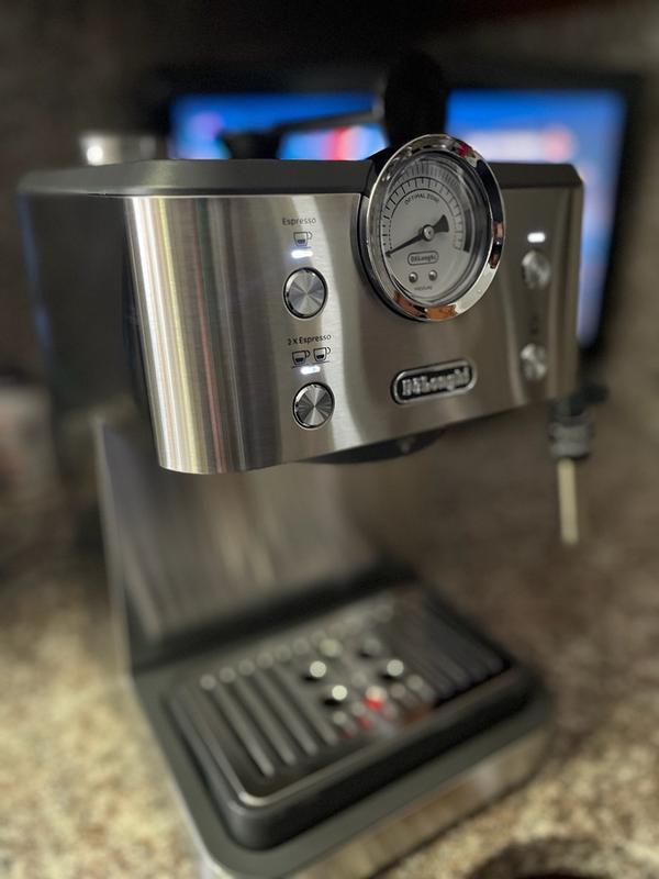 Macchina Caffè De'Longhi Linea Classic EM450.M - Espresso E Cappuccino, 15 Bar, Acciaio Inox - Foto 2