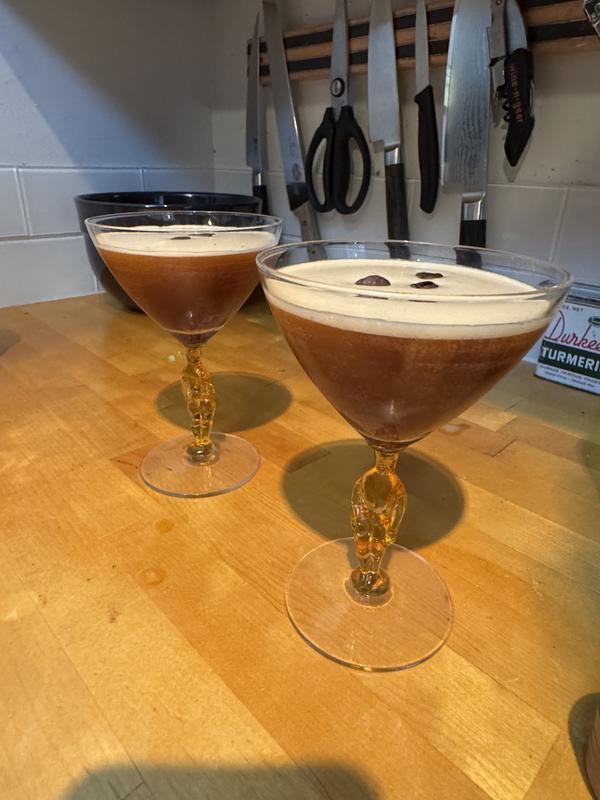 Decaf espresso martinis, because why not.