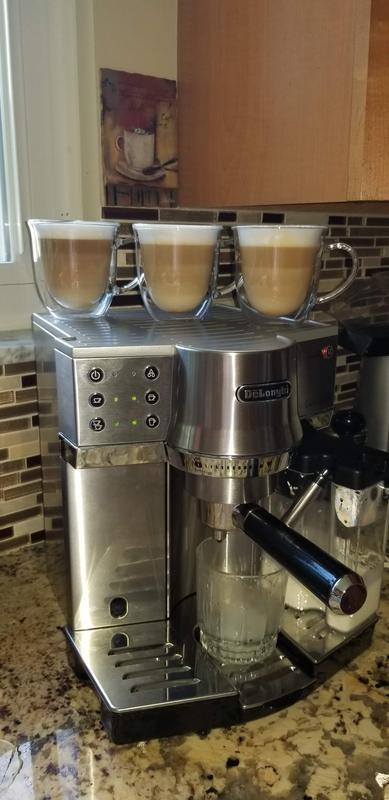 De'Longhi Stainless Steel Manual Programmable Espresso Machine at