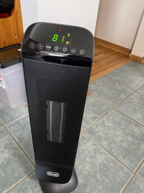 DeLonghi Up to 1500-Watt Ceramic Tower Indoor Electric Space Heater with  Thermostat and Remote Included in the Electric Space Heaters department at  Lowes.com