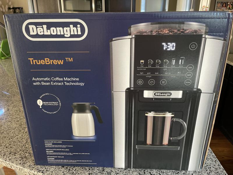 TrueBrew Drip Coffee Maker Stainless Black De Longhi