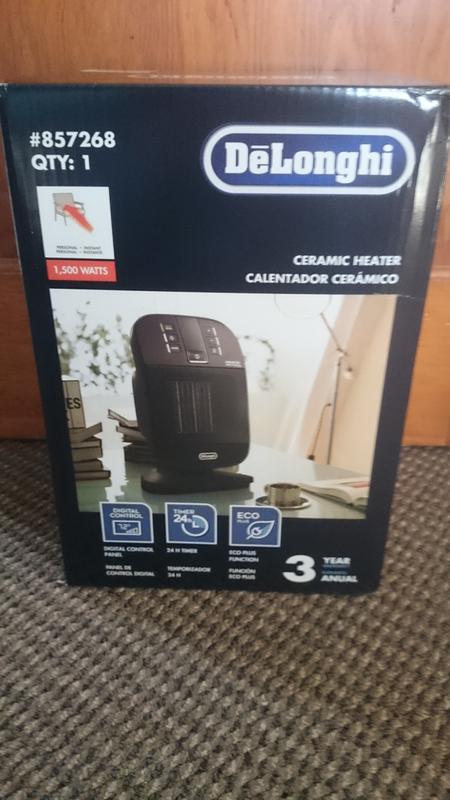 Compact Digital Ceramic Heater DeLonghi