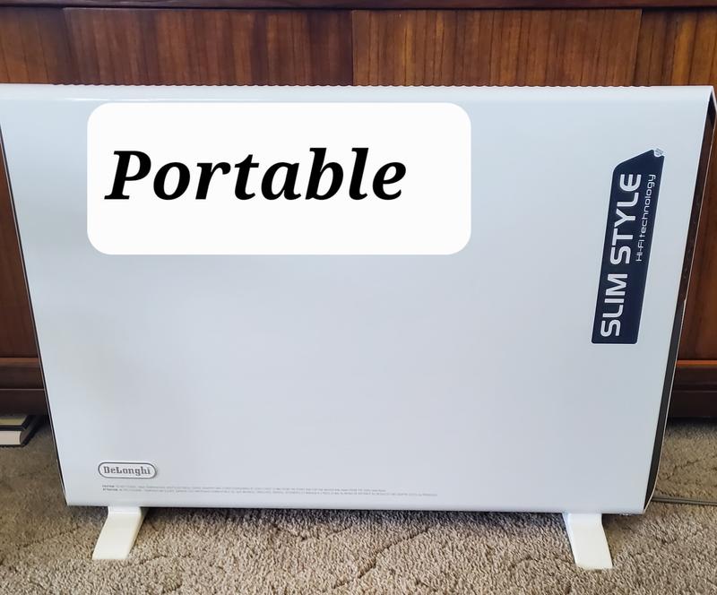 DeLonghi Up to 1500-Watt Convection Flat Panel Outdoor Electric Space Heater  with Thermostat at Lowes.com