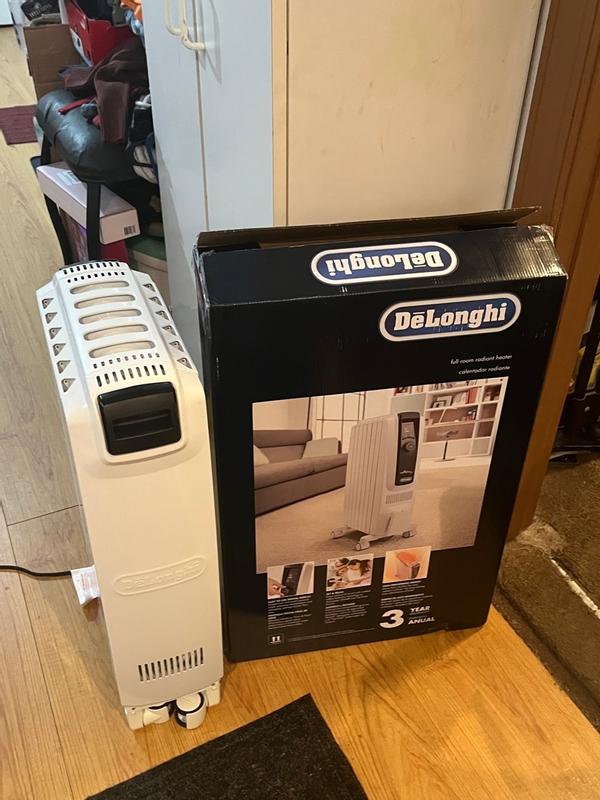 De'Longhi Dragon 4 Pro 2000W Oil Filled Radiator LED Heater + Anti-frost &  Timer