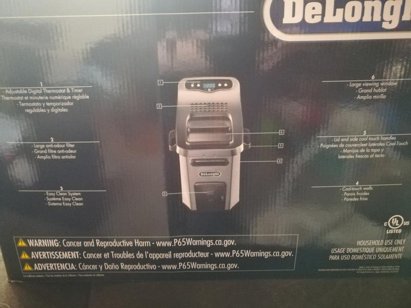 DeLonghi Livenza Deep Fryer, Silver - 1-Gallon Oil Capacity - EasyClean  System - Adjustable Thermostat - Cool Touch Handles - Dishwasher Safe