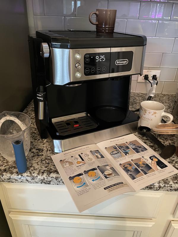 De'Longhi All-in-One Coffee & Espresso Maker, Cappuccino, Latte Machine +  Advanced Milk Frother