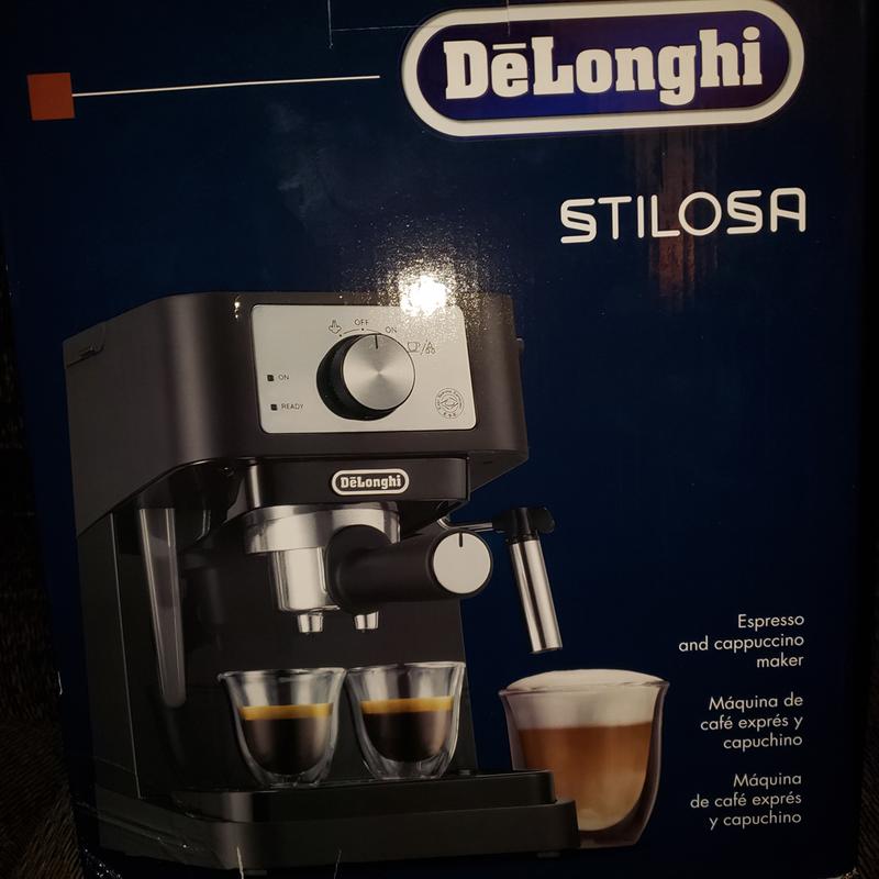  De'Longhi Stilosa Manual Espresso Machine, Latte & Cappuccino  Maker, 15 Bar Pump Pressure + Milk Frother Steam Wand, Black / Stainless,  EC260BK, 13.5 x 8.07 x 11.22 inches: Home & Kitchen