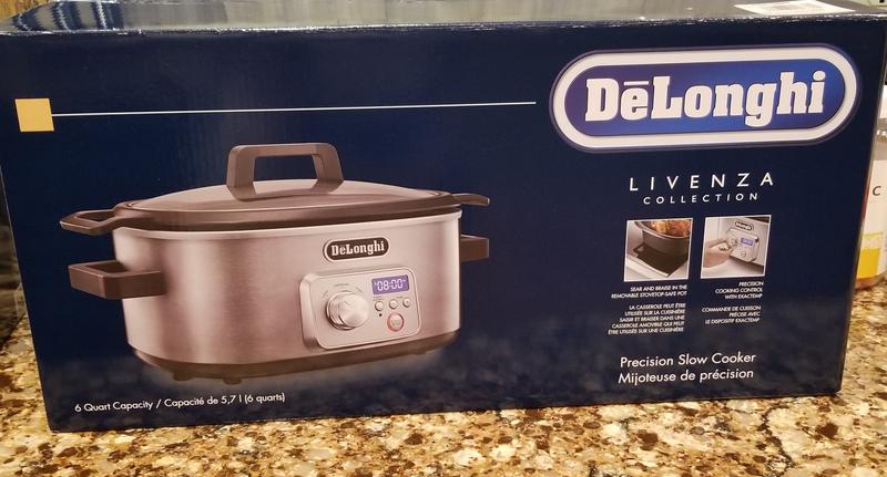 De'Longhi 5-Quart Stainless Steel Square Slow Cooker at