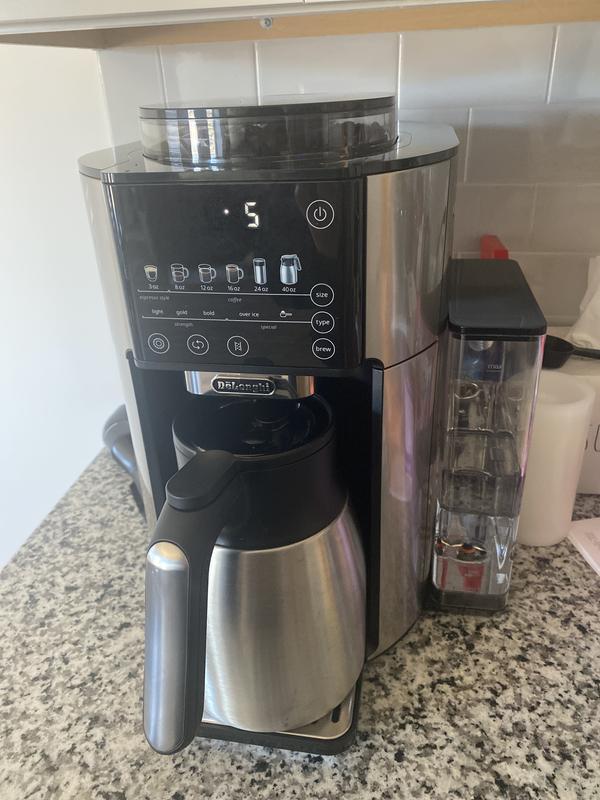 De Longhi TrueBrew Drip Coffee Maker Stainless with Thermal Carafe