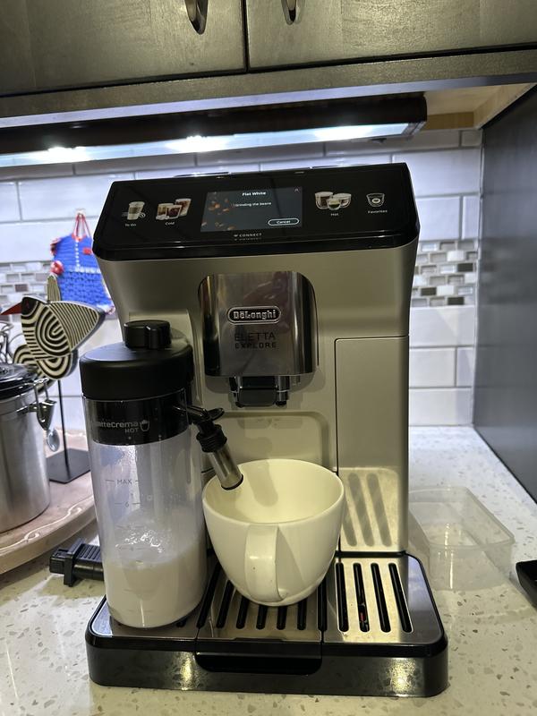 De'Longhi ECAM45055S Eletta Explore Fully Automatic Coffee Machine with  LatteCrema Sytem,Touch Screen, Hot and Cold Foam Technology, large