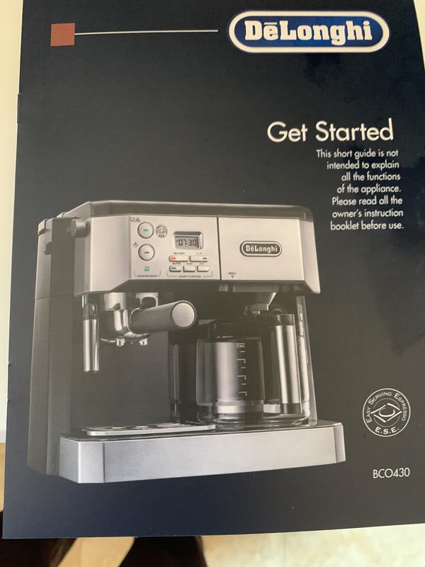 DeLonghi Combination All In One Cappuccino Espresso & Drip Coffee Machine  BCO430