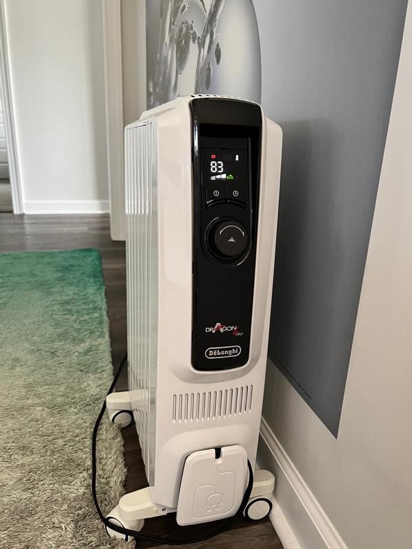 De'Longhi Dragon 4 Pro 2000W Oil Filled Radiator LED Heater + Anti-frost &  Timer