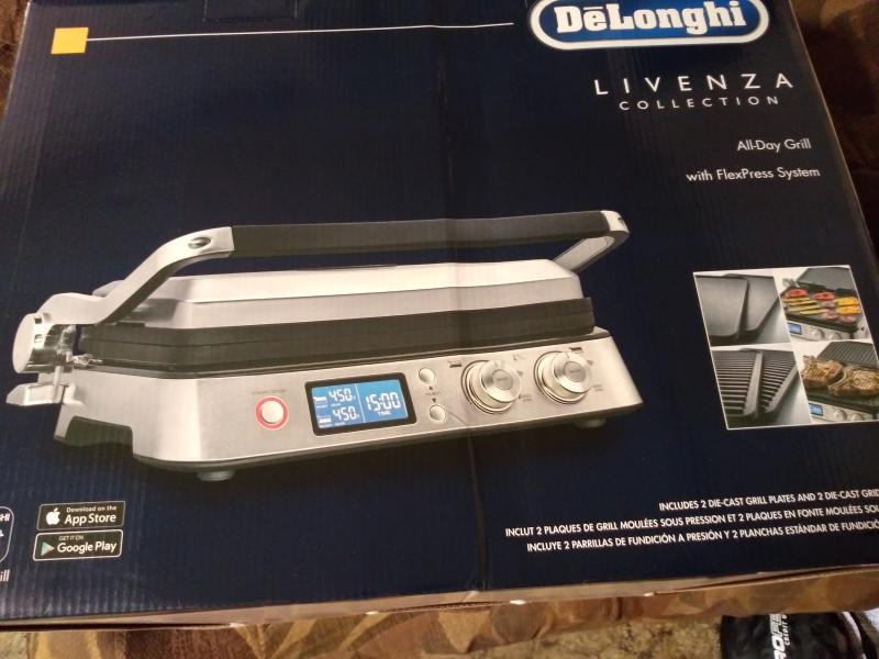 DeLonghi 2-in-1 Reversible 140 sq. in. Stainless Steel Indoor Grill with  Non-Stick Surface BGR50 - The Home Depot