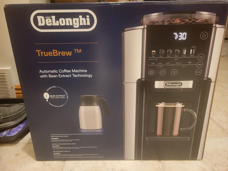 TrueBrew Drip Coffee Maker Stainless Black De Longhi