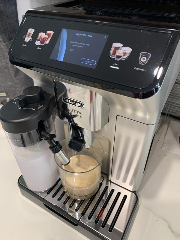 De'Longhi Eletta Explore Perfetto ECAM452.57.G Fully Automatic Coffee  Machine with LatteCrema, 1450 W, Black & Original Water Filter, Pack of 4