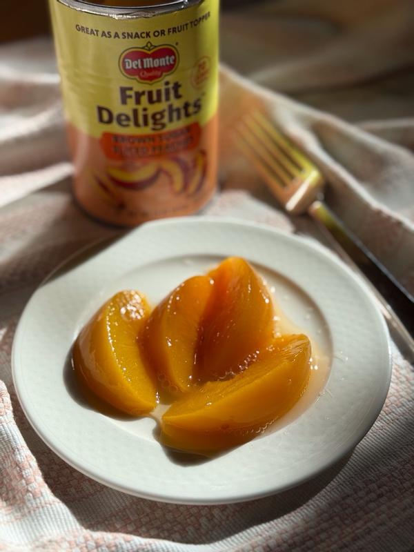 Fruit Delights Sliced Peaches in Brown Sugar Extra Light Syrup