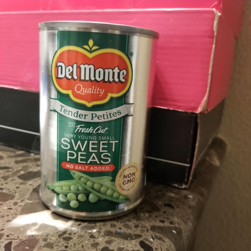 Canned Sweet Peas – Non-GMO, 15 Oz, Tender Whole Vegetables, 4-Pack, BPA Free