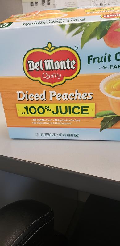 Del Monte® Fruit Cup® Snacks: Diced Peaches in 100% Juice