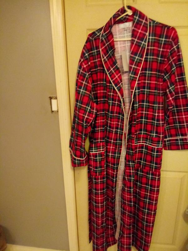 Alexander Del Rossa Men's Warm Flannel Robe, Soft Cotton, Small Blue Red  and Green Plaid (A0474Q19SM) at  Men's Clothing store