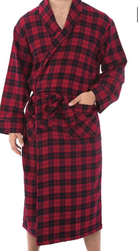 Alexander Del Rossa Women's Short Flannel Robe, Lightweight Cotton, Large  Red Buffalo Check Plaid Short (A0491Q42LG) at  Women's Clothing store