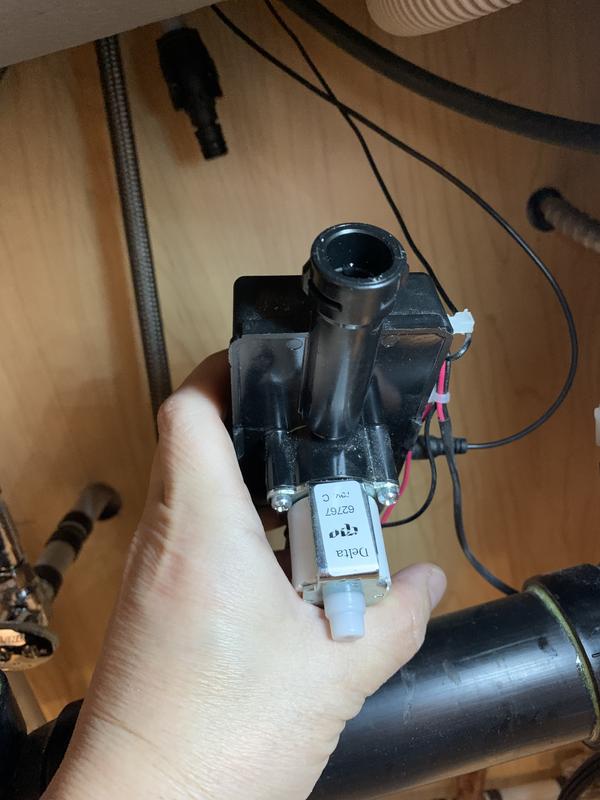 clean the screen inside the solenoid valve