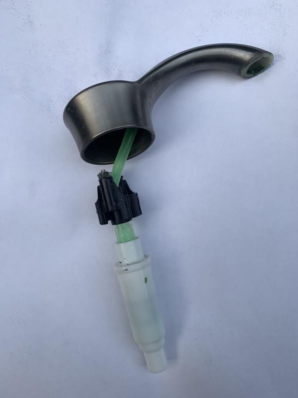 Plastic soap dispenser broken