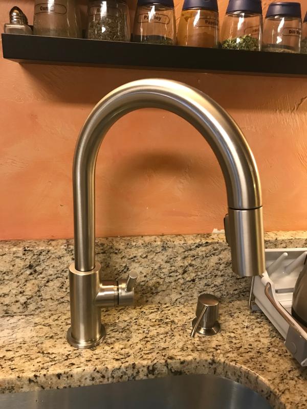 Delta Trask Matte Black Single Handle Pull down Kitchen Faucet