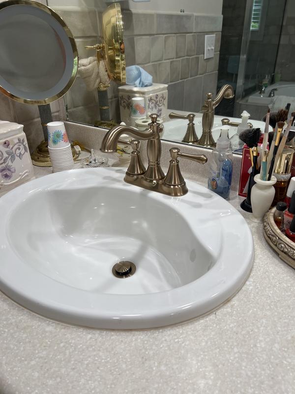 Two Handle Centerset Bathroom Faucet - Metal Pop-Up 2597LF-SSMPU