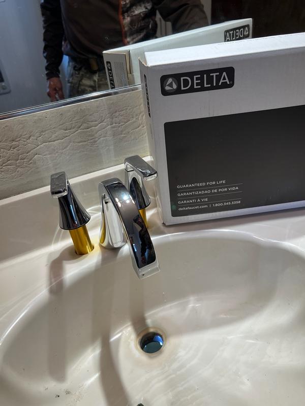 Delta Lineax Matte Black Widespread 2-handle WaterSense Mid-arc ...