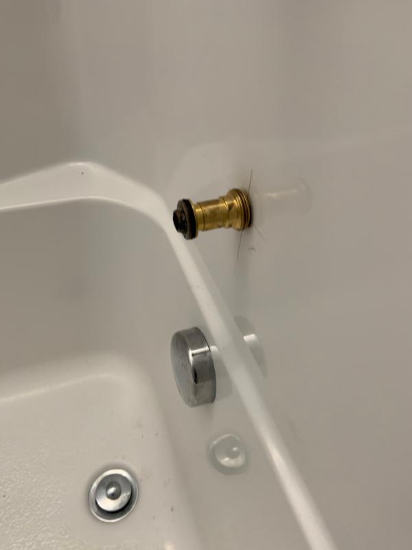 Adapter from old tub spout