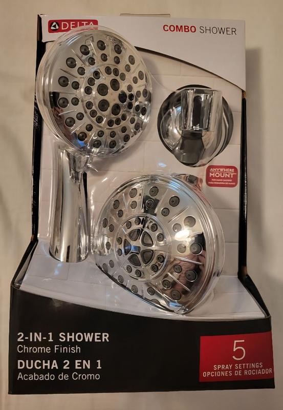 Delta Anywhere Mount Chrome 4.5-in Round Dual/Combo Shower Head