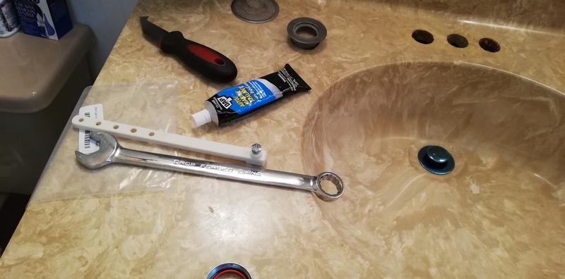 You will need to supply items in picture. We removed the old faucet.