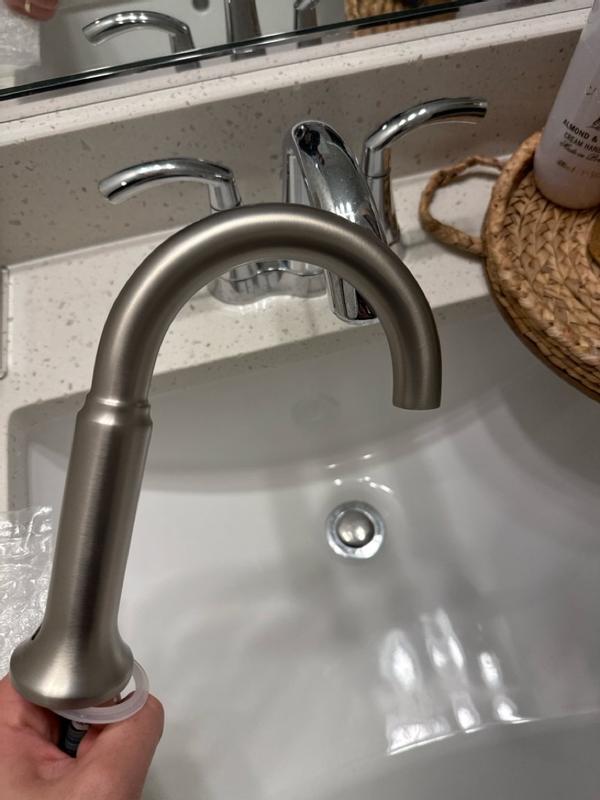 Delta Alux SpotShield Brushed Nickel Widespread 2-handle