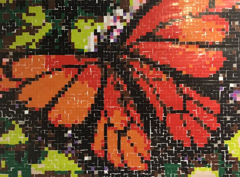  Huge Mosaic Puzzle Poster Kits, Group Project, No Mess Paint  by Sticker, Stay at Home Activity, Classroom, One Sticker at a Time!, Large Butterfly