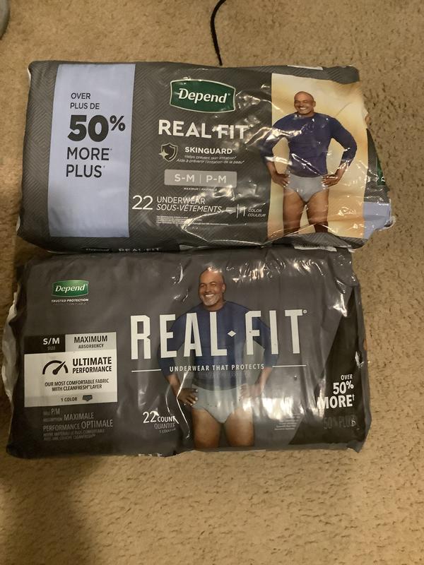 Depend Real Fit Incontinence Underwear For Men Maximum, L/XL, 20Ct