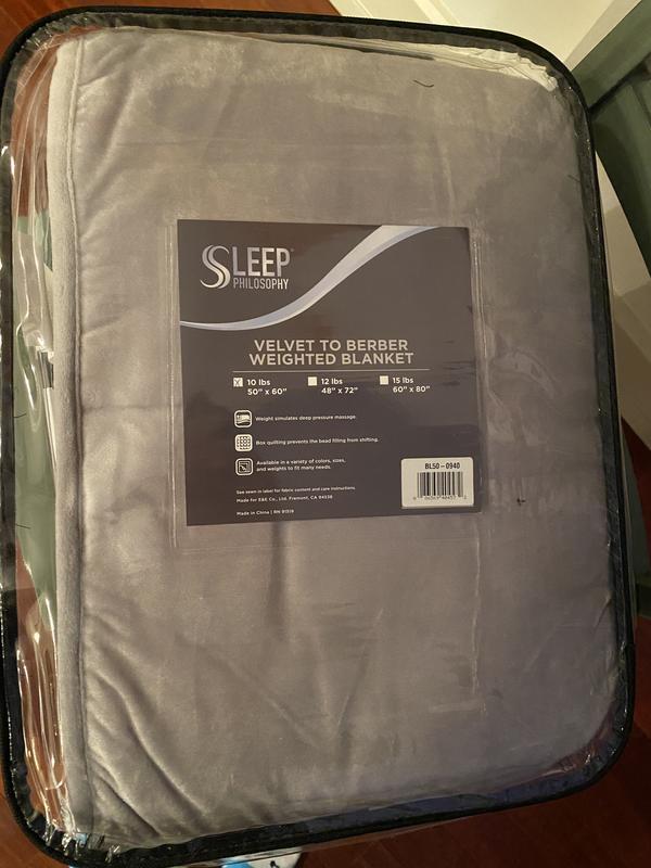 Deals The Sleep Philosophy Velvet to Berber Weighted Blanket