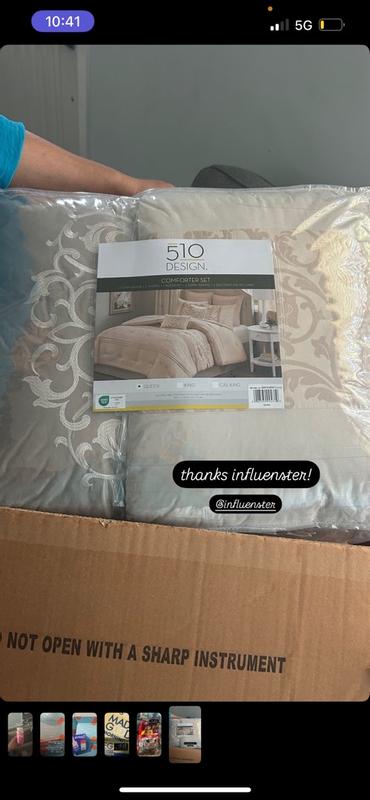 510 Design Neutral Solid King/California king Comforter Microfiber in
